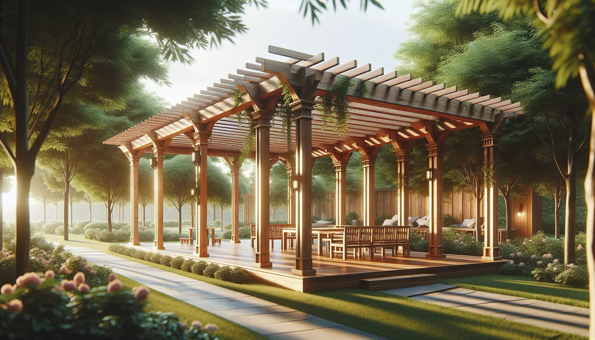 Comment fabriquer une pergola bois en 2026 : guide complet et économique - AI generated illustration